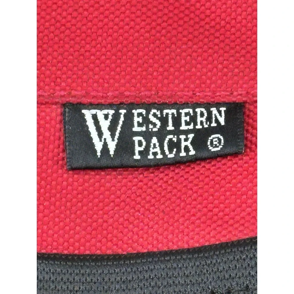 Western Pack Red Black Utility Bag Travel Organizer Lunch Box Style